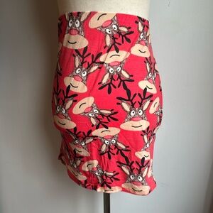 Reindeer stretch mini skirt
